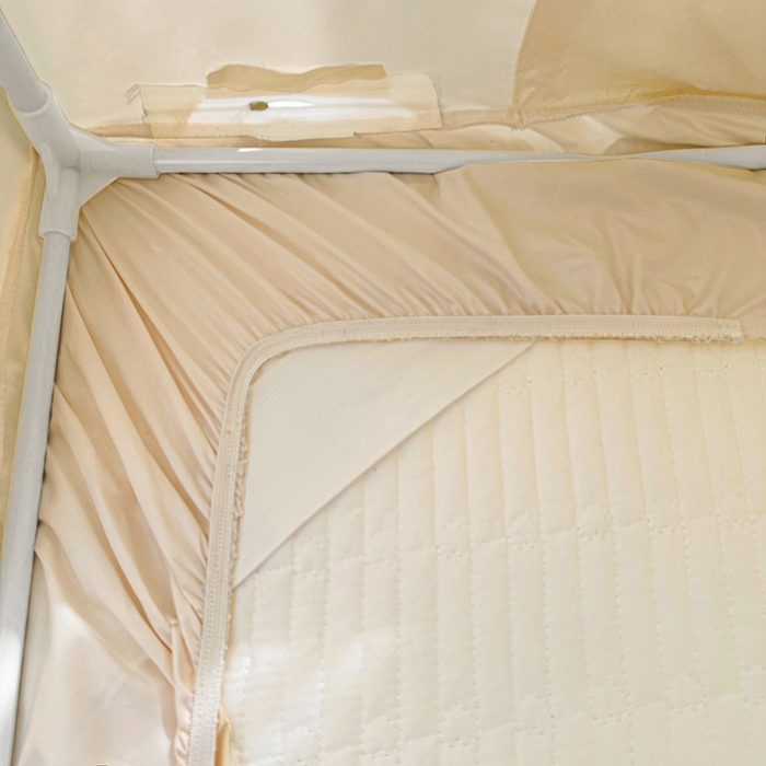 91家纺网 家纺一手货源 找家纺 都市缘蚊帐 2025新款遮光坐床布帘蚊帐拉链方帐婴儿防摔蚊帐-501 卡其