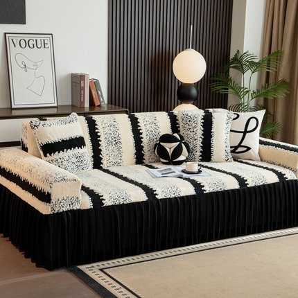 91家纺网 家纺一手货源 找家纺 （总）沐沐家纺 2026新款流馨裙边沙发套