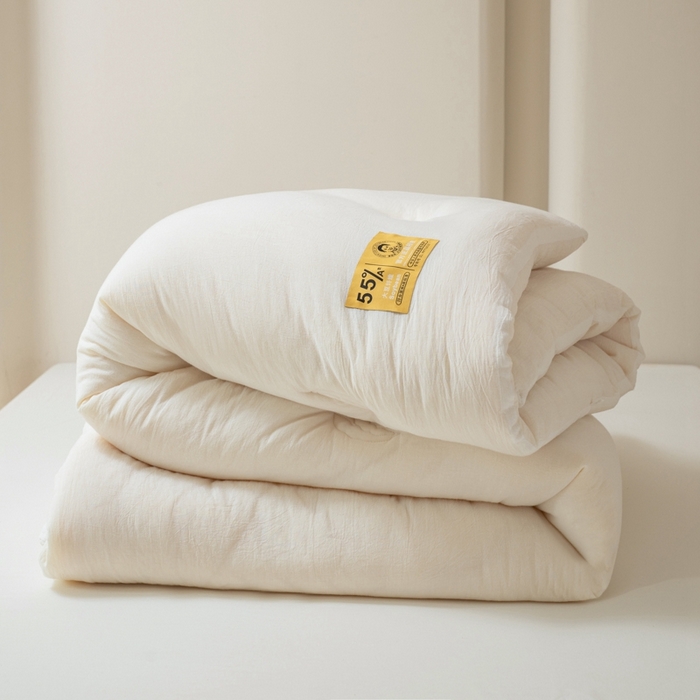 91家纺网 家纺一手货源 找家纺 2025新款官方授权工厂恒科家纺制造正品全棉李官奇大豆纤维被 55%高含量大豆纤维 冬被双人被子纯棉被芯子母被 冬被