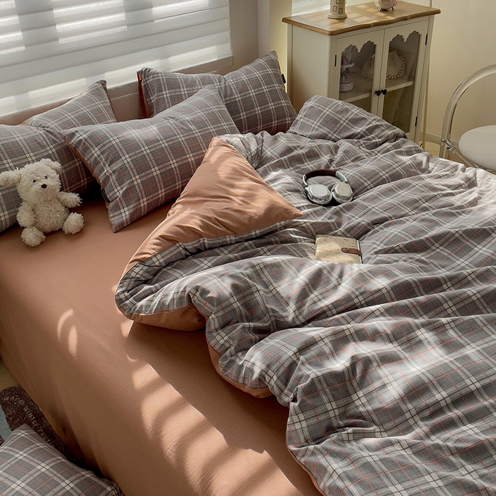 91家纺网 家纺一手货源 找家纺 （总）娜娜2025新款A类针织双层纱印花四件套