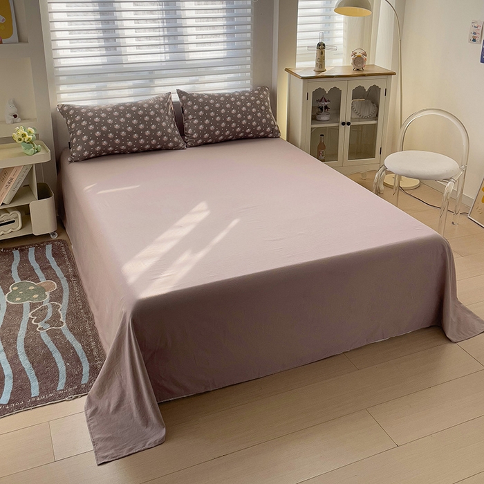 91家纺网 家纺一手货源 找家纺 娜娜2025新款A类针织双层纱印花四件套 太阳花