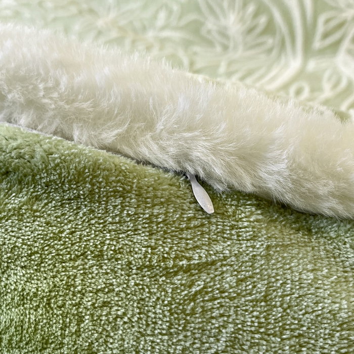 91家纺网 家纺一手货源 找家纺 畅畅家纺 2025新款兔毛绒大包边雕花牛奶绒绒四件套 香缇娜-绿