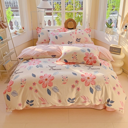 91家纺网 家纺一手货源 找家纺 鸿琪家纺 2025新款全棉12868四件套多规格纯棉四件套