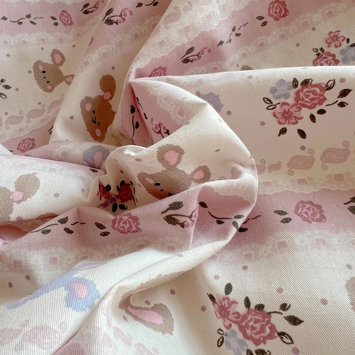 91家纺网 家纺一手货源 找家纺 雅居纺家纺 2025新款全棉小清新四件套 花园萌兔