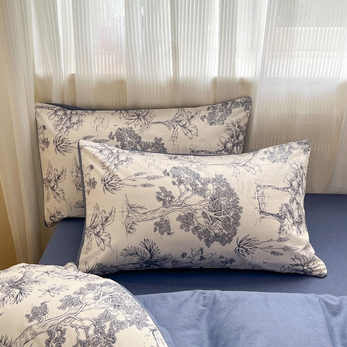 91家纺网 家纺一手货源 找家纺 雅居纺家纺 2025新款全棉小清新四件套 妙语花香