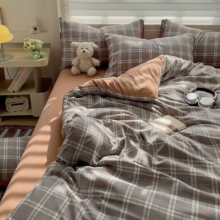 91家纺网 家纺一手货源 找家纺 （总）娜娜2025新款A类针织双层纱印花四件套