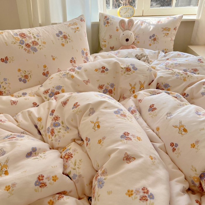 91家纺网 家纺一手货源 找家纺 雅居纺家纺 2025新款全棉小清新四件套 旷野气息