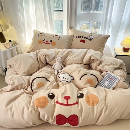 91家纺网 家纺一手货源 找家纺 （总）玉海棠 2025新款水洗棉毛巾绣四件套系列（含买家秀）