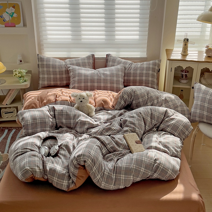 91家纺网 家纺一手货源 找家纺 （总）娜娜2025新款A类针织双层纱印花四件套