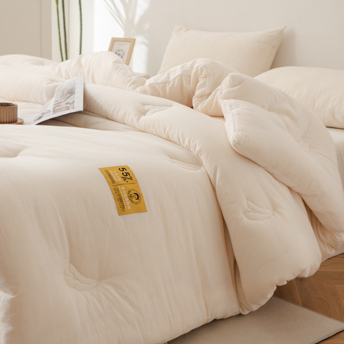 91家纺网 家纺一手货源 找家纺 2025新款官方授权工厂恒科家纺制造正品全棉李官奇大豆纤维被 55%高含量大豆纤维 冬被双人被子纯棉被芯子母被 冬被