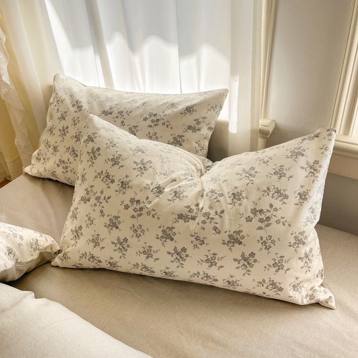 91家纺网 家纺一手货源 找家纺 捌月 2025新款13372喷气全棉四件套-花园里系列 魅影