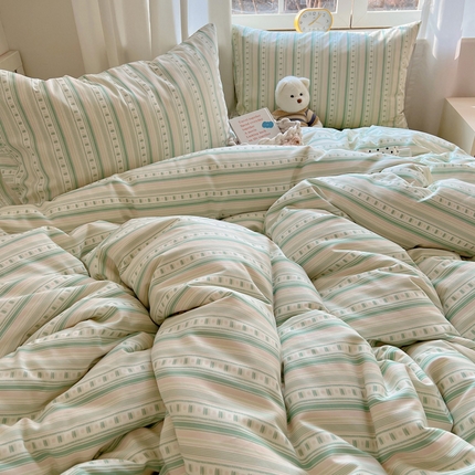雅居纺家纺 2025新款全棉小清新四件套 温婉