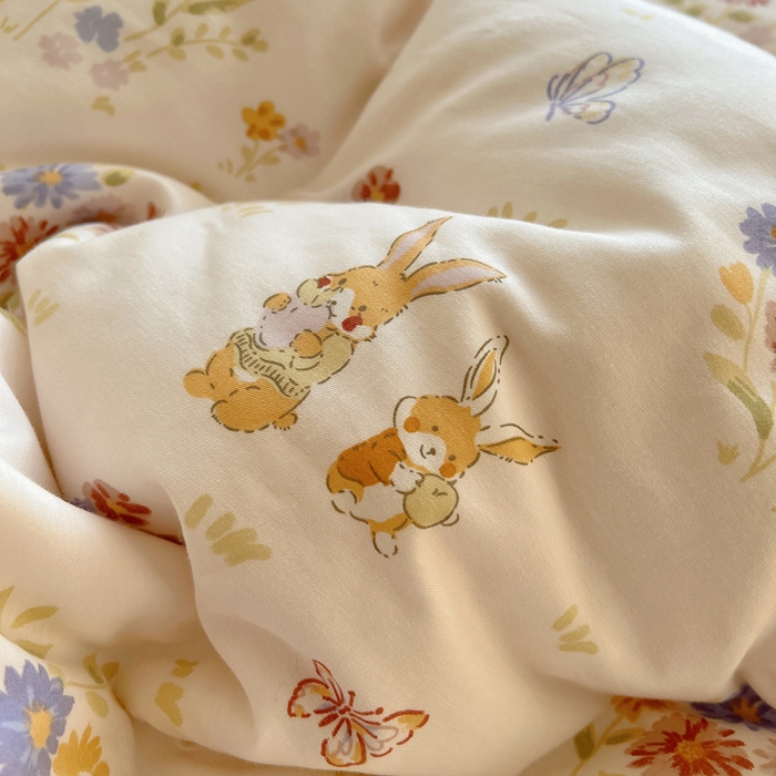 91家纺网 家纺一手货源 找家纺 雅居纺家纺 2025新款全棉小清新四件套 旷野气息