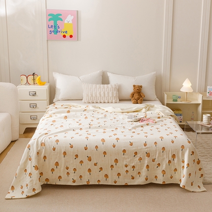 91家纺网 家纺一手货源 找家纺 （总）悦然毛巾被 2025新款全棉六层纱布夏被成人款