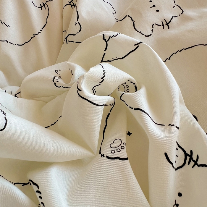 91家纺网 家纺一手货源 找家纺 雅居纺家纺 2025新款全棉小清新四件套 猫猫汇