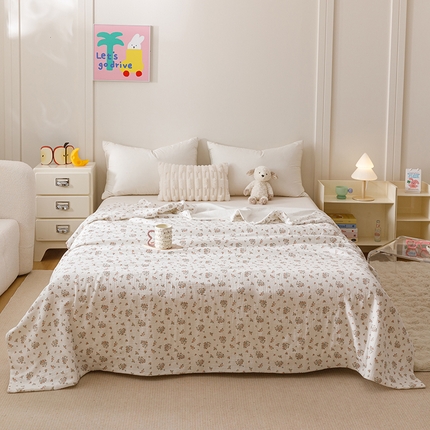 91家纺网 家纺一手货源 找家纺 （总）悦然毛巾被 2025新款全棉六层纱布夏被成人款