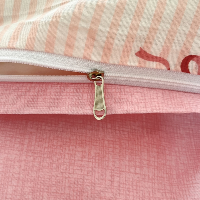 91家纺网 家纺一手货源 找家纺 雅居纺家纺 2025新款全棉小清新四件套 粉色烂漫