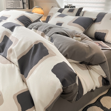 雅居纺家纺 2025新款全棉条格简约系四件套 雅阁