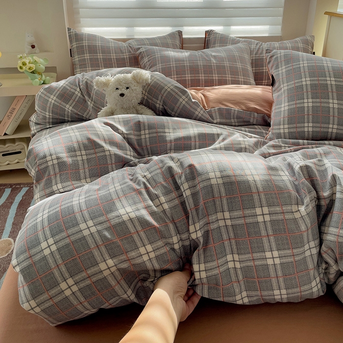 91家纺网 家纺一手货源 找家纺 （总）娜娜2025新款A类针织双层纱印花四件套