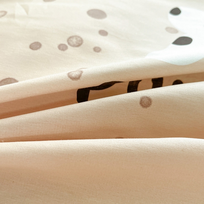 91家纺网 家纺一手货源 找家纺 雅居纺家纺 2025新款全棉小清新四件套 斑点狗