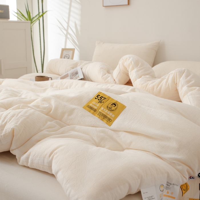 91家纺网 家纺一手货源 找家纺 2025新款官方授权工厂恒科家纺制造正品全棉李官奇大豆纤维被 55%高含量大豆纤维 冬被双人被子纯棉被芯子母被 冬被