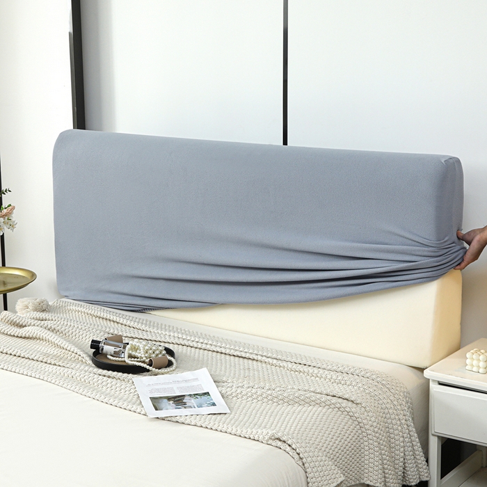 91家纺网 家纺一手货源 找家纺 千彤沙发垫 2025新款华夫格弹力床头罩 华夫格-灰色