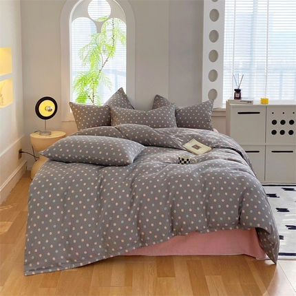 91家纺网 家纺一手货源 找家纺 （总）于果 2025新款全棉双层纱四件套