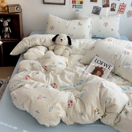 91家纺网 家纺一手货源 找家纺 （总）花伞家居 2025新款印花亲肤柔软水洗棉四件套（提供买家秀）