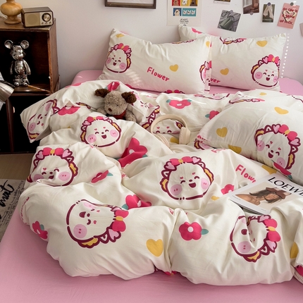 91家纺网 家纺一手货源 找家纺 （总）花伞家居 2025新款印花亲肤柔软水洗棉四件套（提供买家秀）