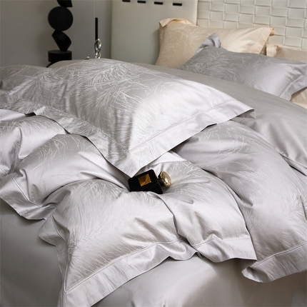 91家纺网 家纺一手货源 找家纺 （总）淳绵家居 2025新款50*50S长绒棉贡缎提花手工立体埋绳工艺四件套（礼盒包装）