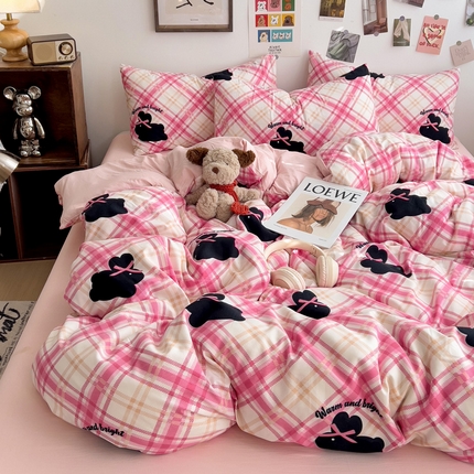 91家纺网 家纺一手货源 找家纺 （总）花伞家居 2025新款印花亲肤柔软水洗棉四件套（提供买家秀）