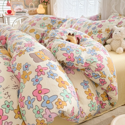 91家纺网 家纺一手货源 找家纺 （总）花伞家居 2025新款水洗棉印花四件套