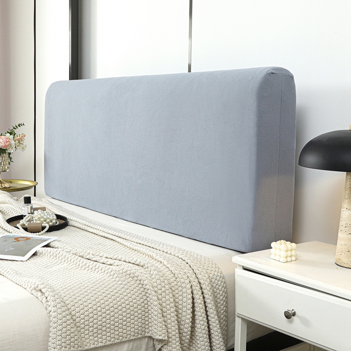 91家纺网 家纺一手货源 找家纺 千彤沙发垫 2025新款华夫格弹力床头罩 华夫格-灰色