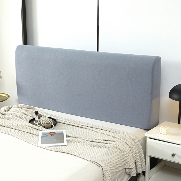 91家纺网 家纺一手货源 找家纺 千彤沙发垫 2025新款华夫格弹力床头罩 华夫格-灰色