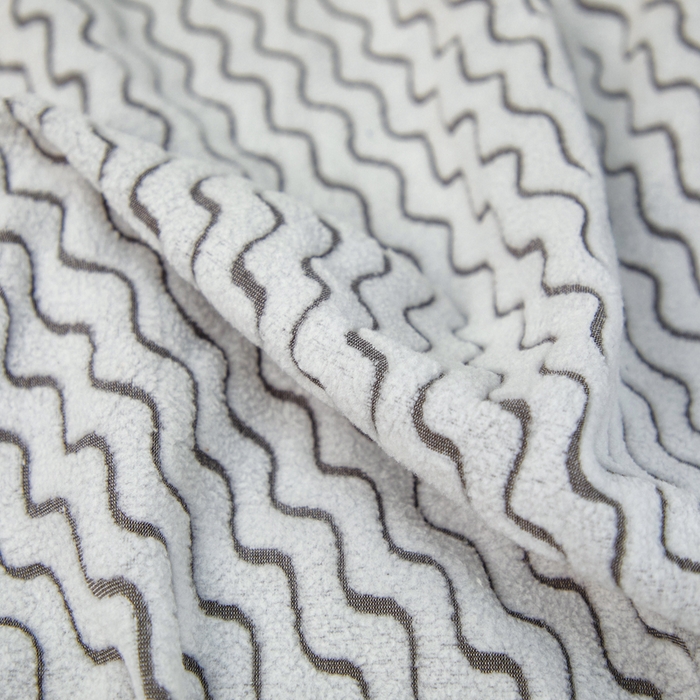 91家纺网 家纺一手货源 找家纺 千彤沙发垫 2025新款阳离子水波纹弹力床头罩 水波纹-灰