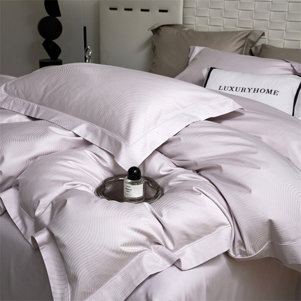 91家纺网 家纺一手货源 找家纺 （总）淳绵家居 2025新款50*50S长绒棉贡缎提花手工立体埋绳工艺四件套（礼盒包装）