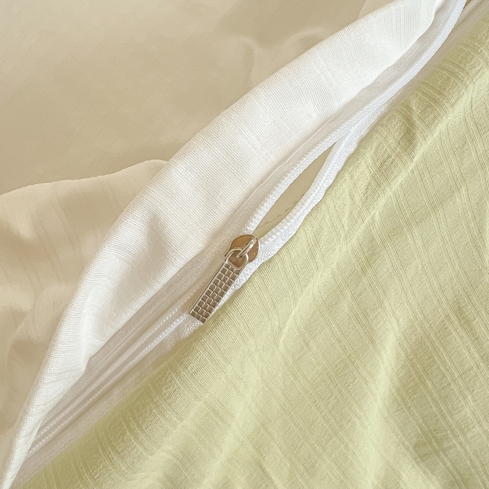 91家纺网 家纺一手货源 找家纺 多乐家纺 2025新款超柔加厚有氧提花针织小竺棉绣花四件套(提供买家秀） 兔兔-白绿