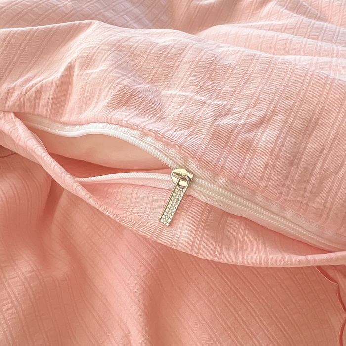 91家纺网 家纺一手货源 找家纺 多乐家纺 2025新款超柔加厚有氧提花针织小竺棉绣花四件套(提供买家秀） 兔兔-粉粉