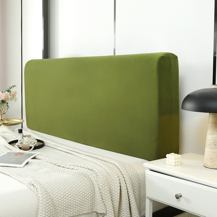 91家纺网 家纺一手货源 找家纺 千彤沙发垫 2025新款华夫格弹力床头罩 华夫格-墨绿