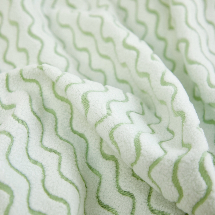 91家纺网 家纺一手货源 找家纺 千彤沙发垫 2025新款阳离子水波纹弹力床头罩 水波纹-浅绿