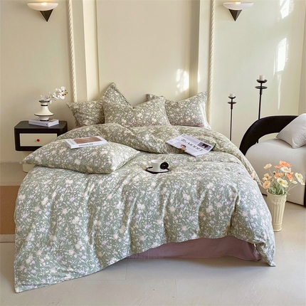 91家纺网 家纺一手货源 找家纺 （总）于果 2025新款全棉双层纱四件套