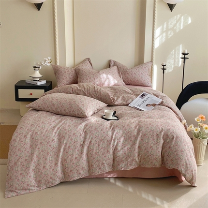 91家纺网 家纺一手货源 找家纺 （总）于果 2025新款全棉双层纱四件套