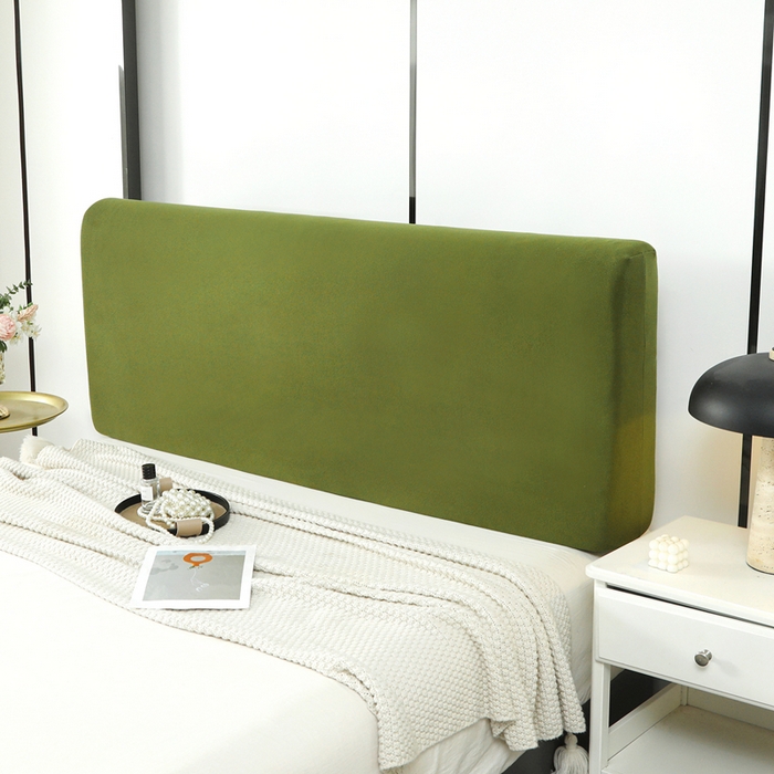 91家纺网 家纺一手货源 找家纺 千彤沙发垫 2025新款华夫格弹力床头罩 华夫格-墨绿