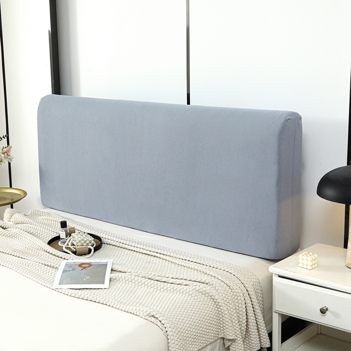 91家纺网 家纺一手货源 找家纺 千彤沙发垫 2025新款华夫格弹力床头罩 华夫格-灰色