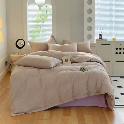 91家纺网 家纺一手货源 找家纺 （总）于果 2025新款全棉双层纱四件套