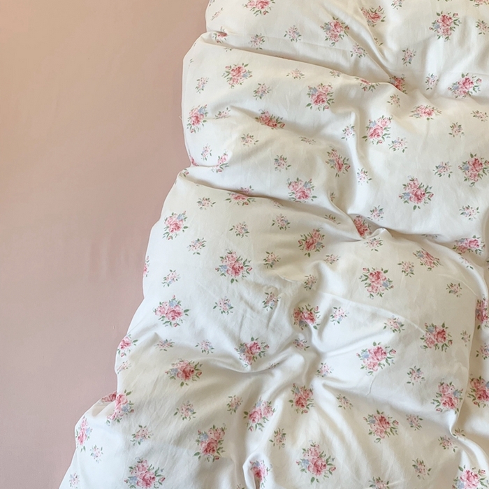 91家纺网 家纺一手货源 找家纺 吾欢心 2025新款针织棉双层纱四件套 花影迷踪