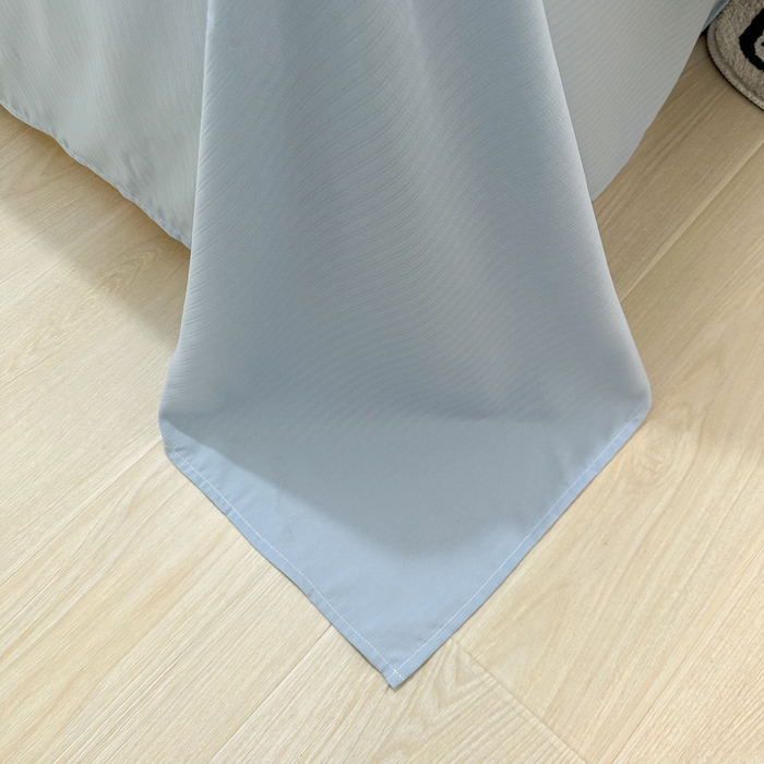 91家纺网 家纺一手货源 找家纺 多乐家纺 2025新款超柔加厚有氧提花针织小竺棉绣花四件套(提供买家秀） 小白-白蓝