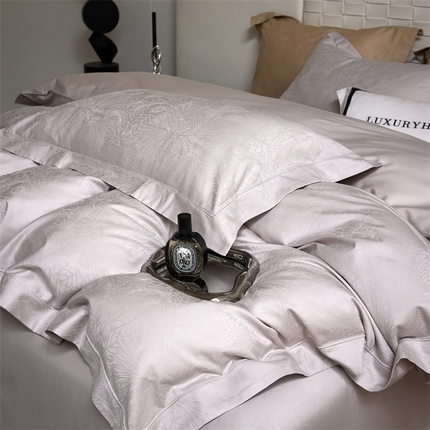 91家纺网 家纺一手货源 找家纺 （总）淳绵家居 2025新款50*50S长绒棉贡缎提花手工立体埋绳工艺四件套（礼盒包装）