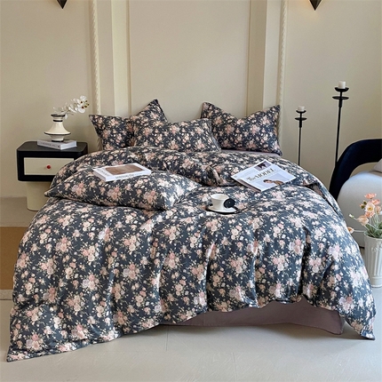 91家纺网 家纺一手货源 找家纺 （总）于果 2025新款全棉双层纱四件套