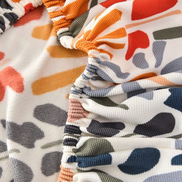 91家纺网 家纺一手货源 找家纺 千彤沙发垫 2025新款华夫格弹力床头罩 华夫格-欢乐之旅